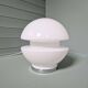 Space Age table lamp in white opaline and chrome metal, 1970