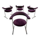 Vintage dining bullhorn chairs 1960s