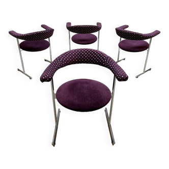 Suite de 4 chaises de salle à manger, 1960