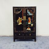 Chinese Wall Cabinet with Soapstone