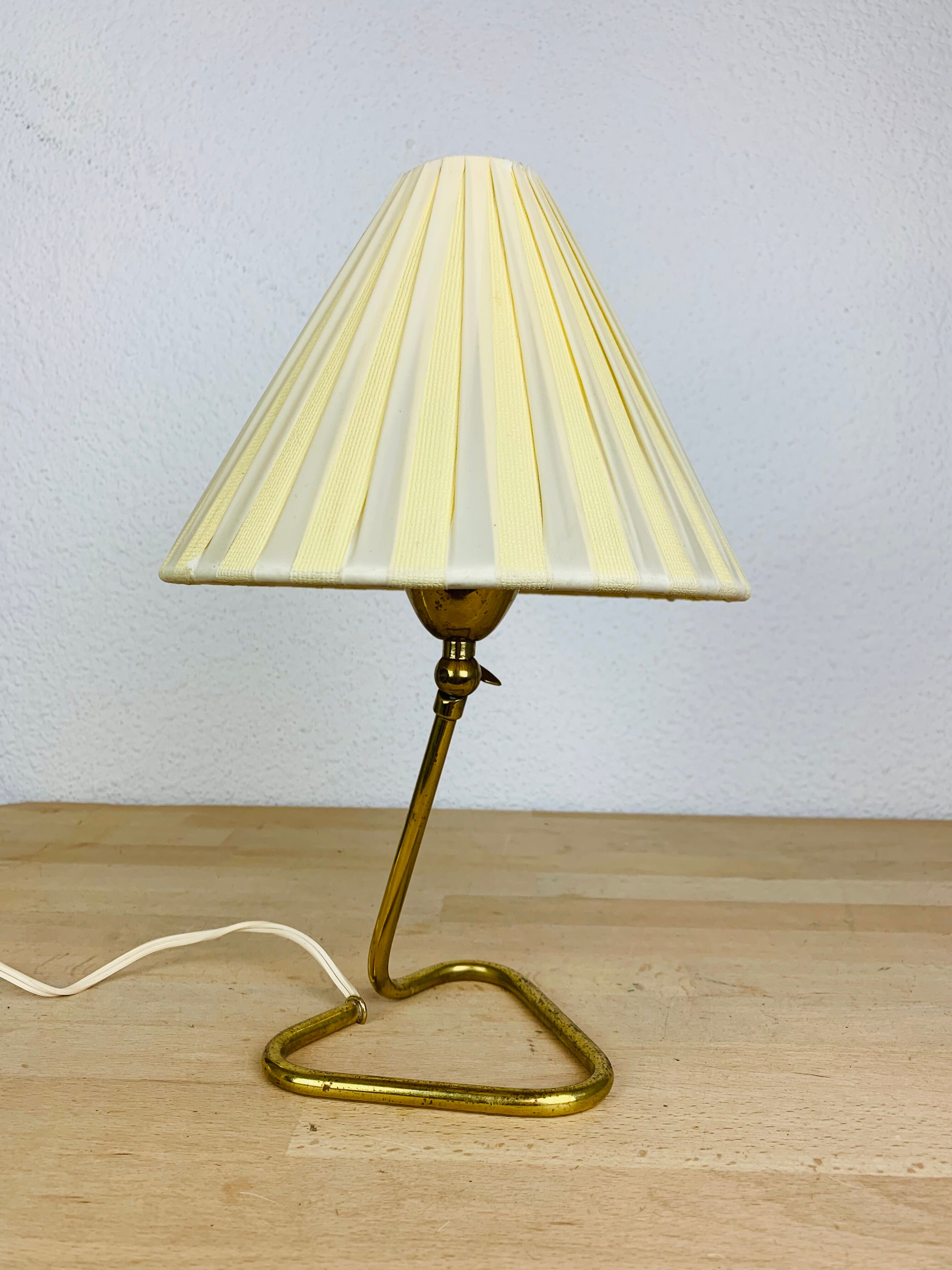 50s brass casserole lamp