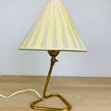 50s brass casserole lamp