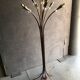 Lunel 1950 brass lamp and glass rings faceted 10 fires