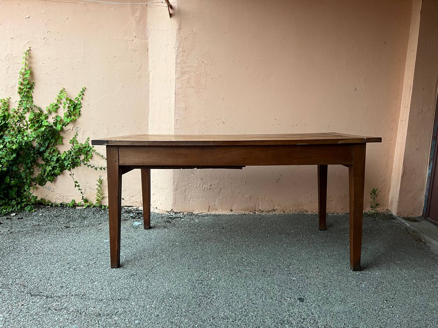 Solid wood farmhouse table