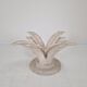 Italian "Flower" Coffee Table in Plaster With Facet Cut Round Plate, 1970s