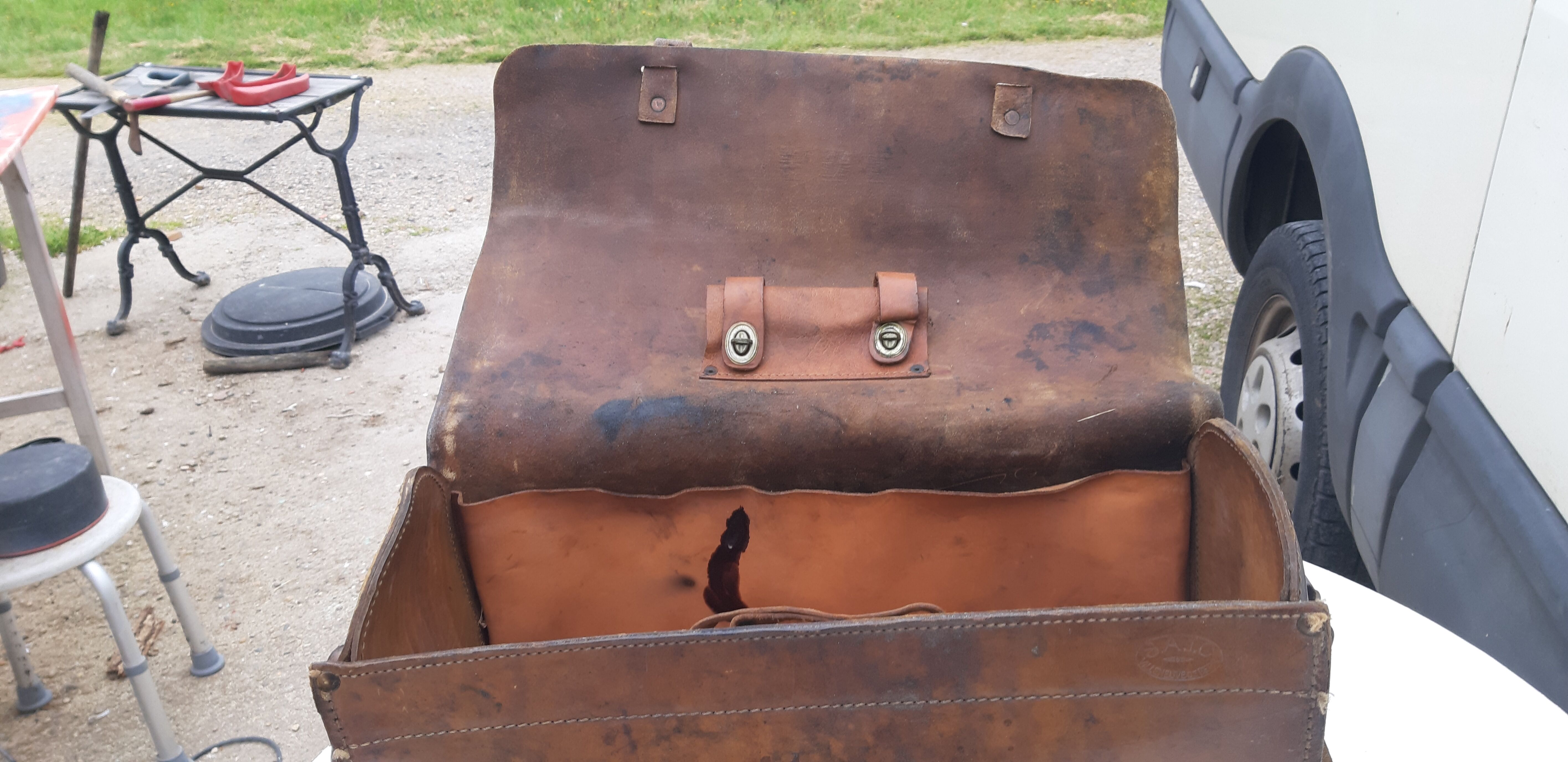 Edf leather work bag