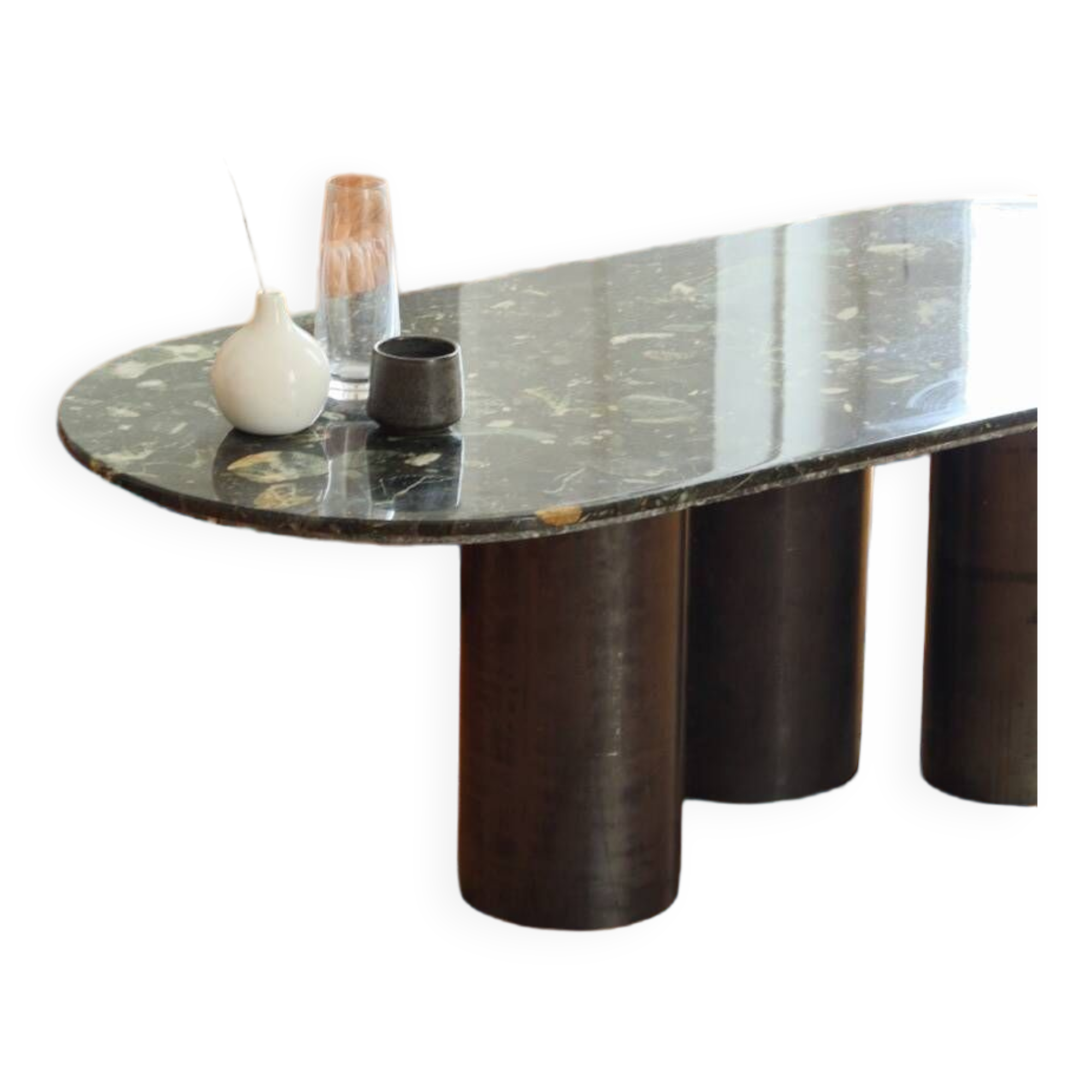 Green marble coffee table