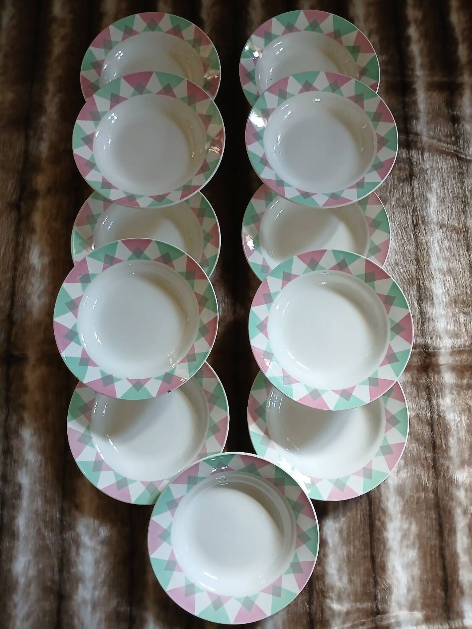 11 antique deep plates from Digoin and Sarreguemines