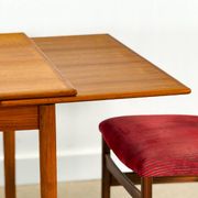 Double extending teak dining table (Made in Denmark 1960)