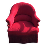 Fauteuil crapaud rouge