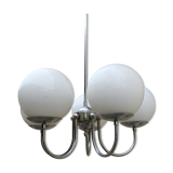 Lustre 5 lights, opaline ball chrome body