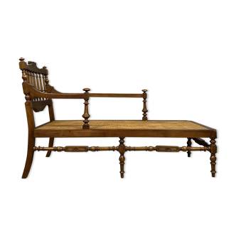 Recamier or rest bench Napoleon III period in walnut