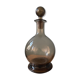 Old smoked glass liquor decanter