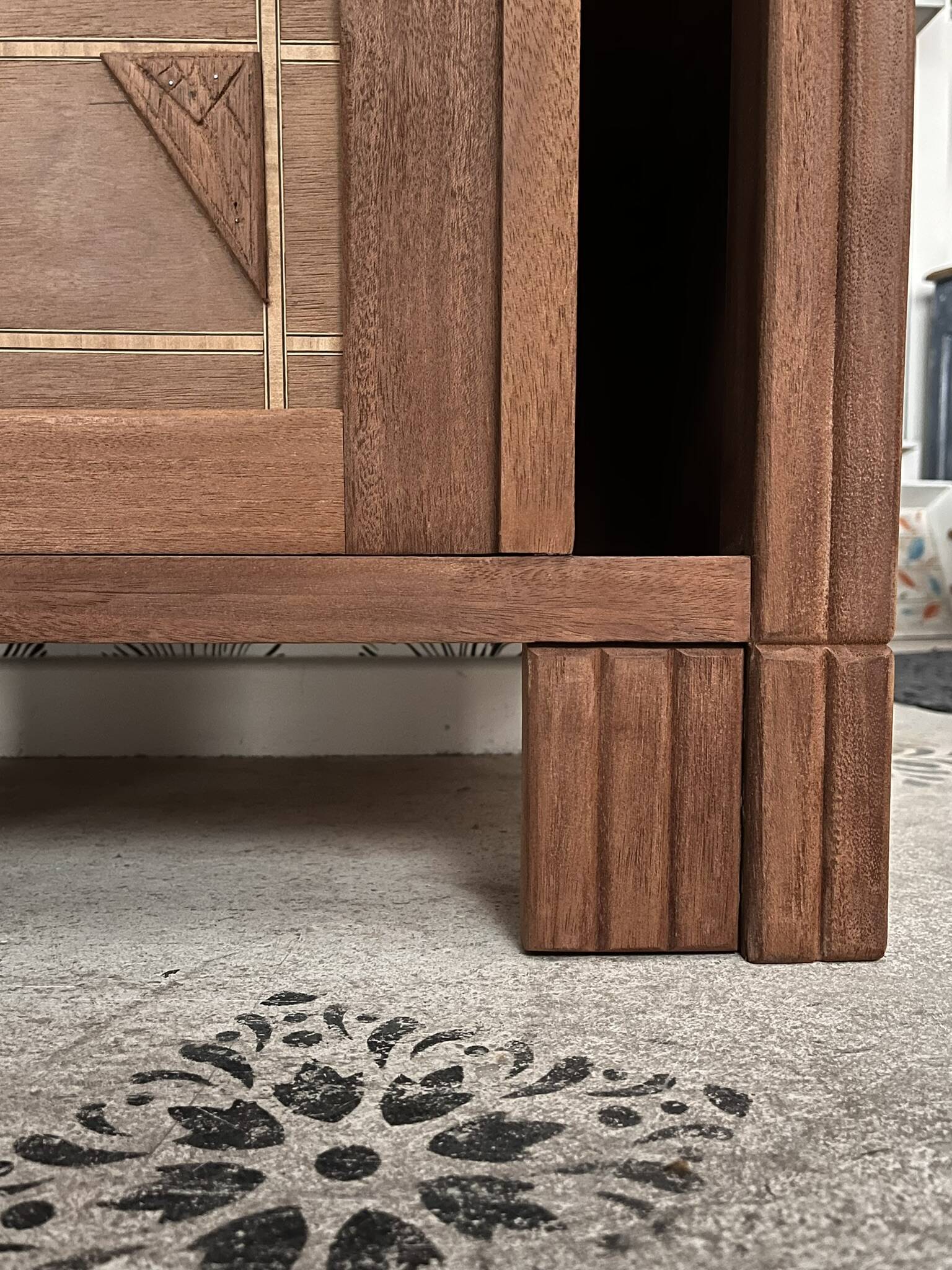 Art Deco vintage bedside tables Jada and Rosa wooden accent furniture