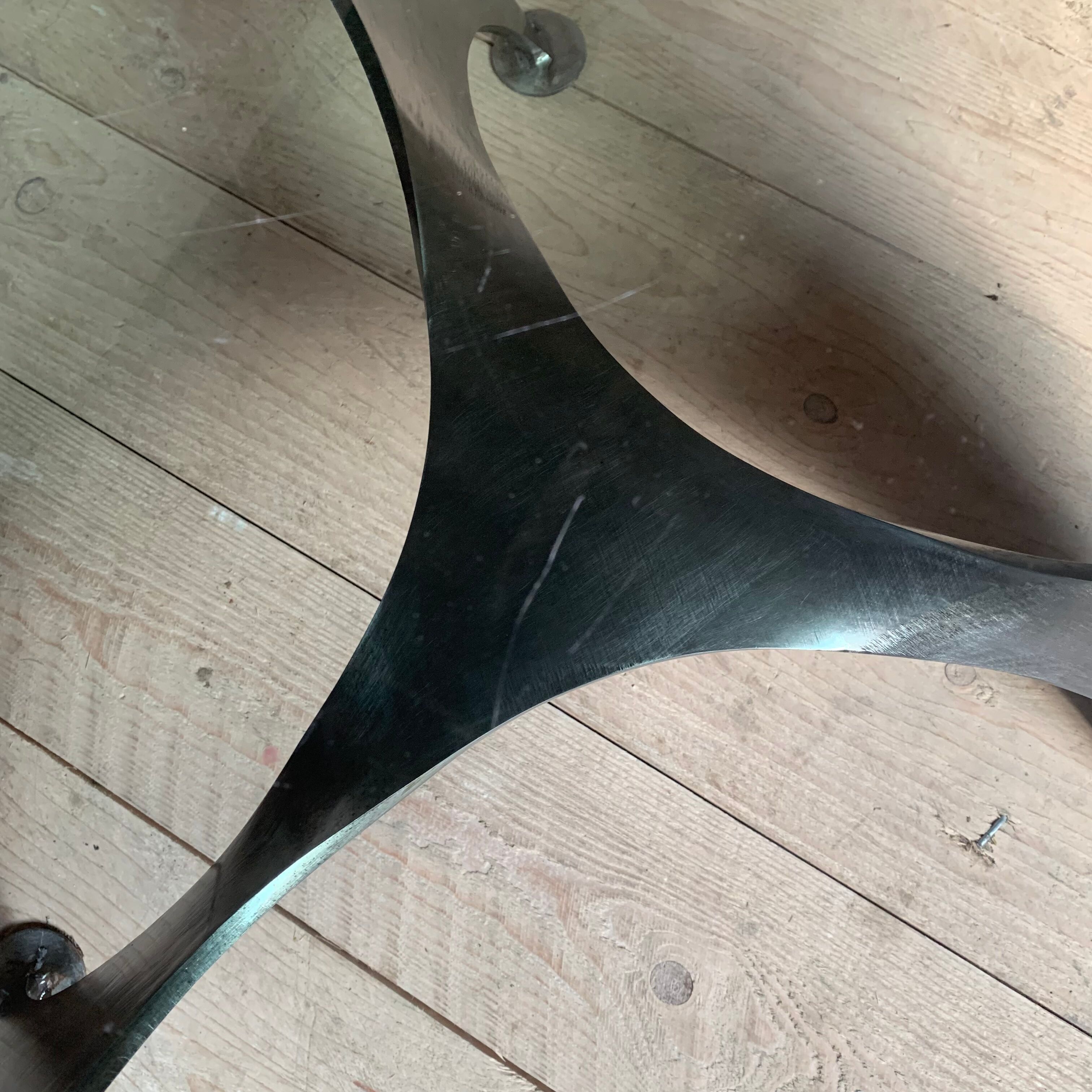 Vintage round helix coffee table