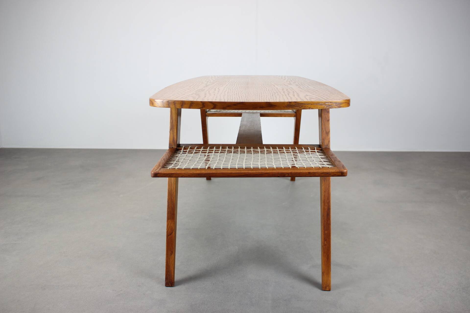 Mid-century Danish teak coffee table with magazine rack, Denmark 1960.