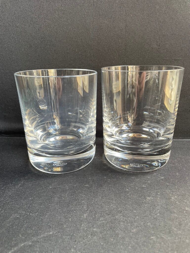 2 Baccarat Perfection whisky glasses stamped