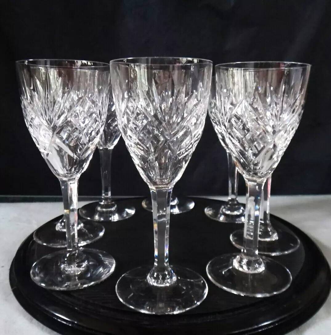 Saint louis chantilly 8 crystal white wine glasses - 15 cm