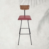 Mid century metal and rattan bar stool by Maria Witzemann for Erwin Behr, Germany 1950s