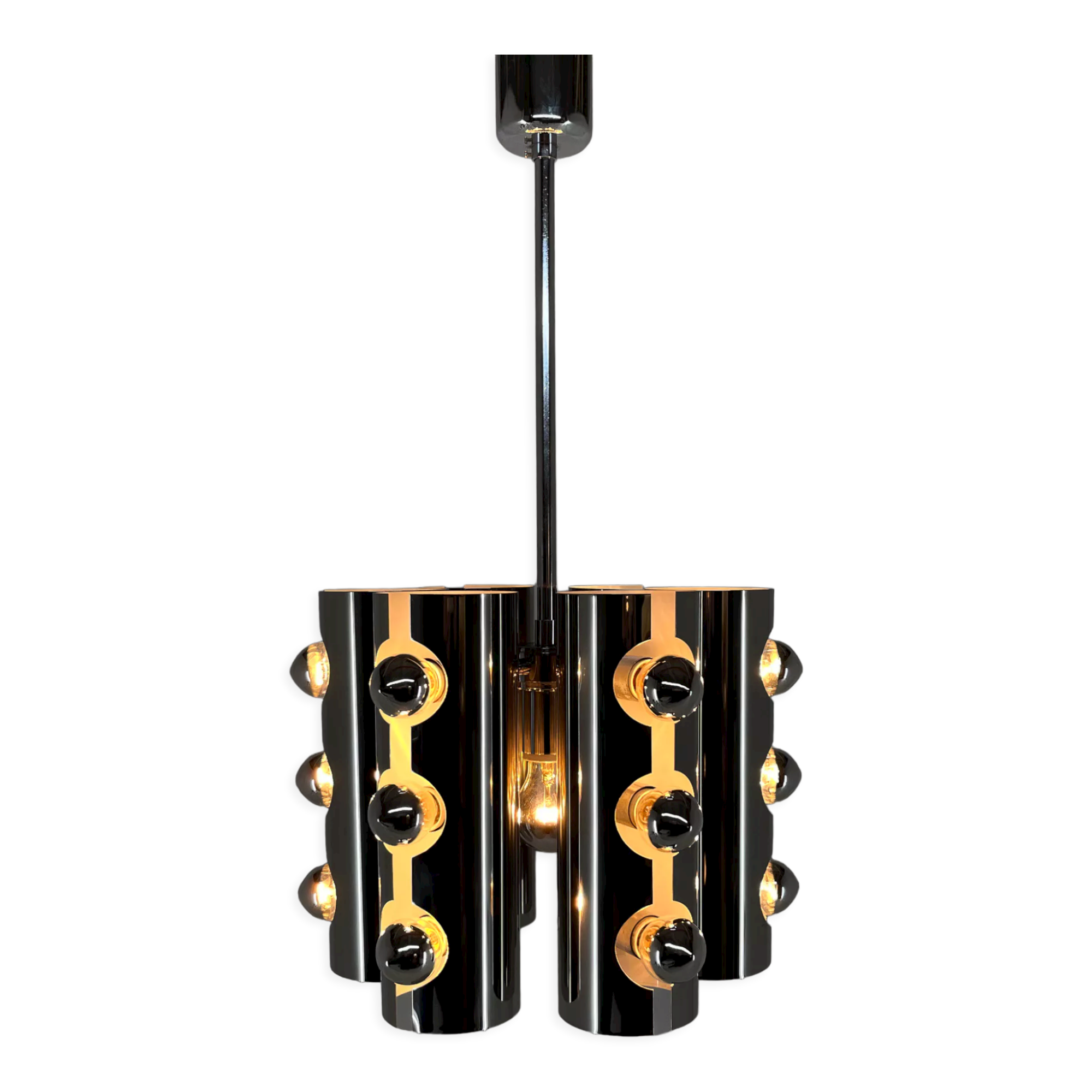 1960's italian chrom chandelier
