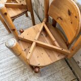 Set of 4 Daumiller pine chairs