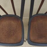 4 old Luterma bistro chairs with patterned seats – Completely refurbished