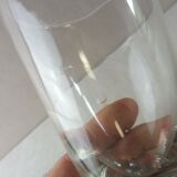 Old wormwood glass in molded glass, in thick glass
