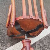 Vintage wooden antique office chair
