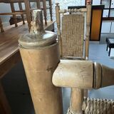 6 wooden and rope chairs attributed to Adrien Audoux & Frida Minet