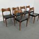 Set of 6 model 71 teak dining chairs by Niels O Møller for JL Møllers 1950s