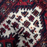 Handmade vintage Persian Hamadan rug 61cm x 123cm 1970s