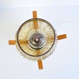 Pair of mid-century Wooden Design Table Lamps, by Dřevo Humpolec, 1970's.