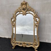 20th century gilded wooden mirror with bezels h120 x l71
