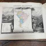Ancienne carte illustrée d’Amérique Méridionale