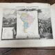 Old illustrated map of South America