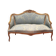 Wooden canapé, natural, formerly gilded in the Louis XV style.