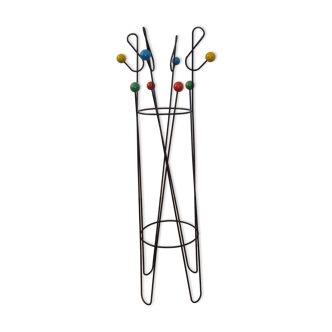 Roger Feraud "ground key" coat holder with 8 50s balls