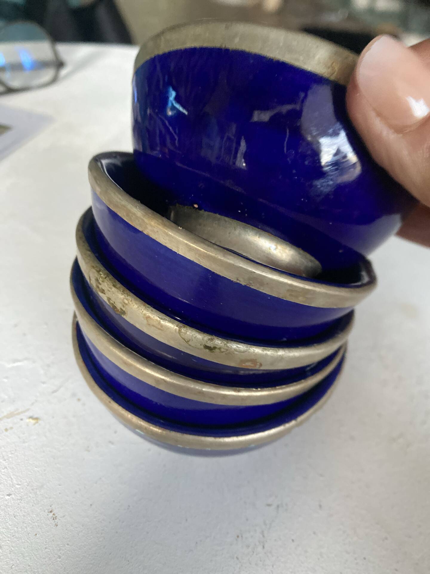 Moroccan blue ceramic bowl, in excellent condition.