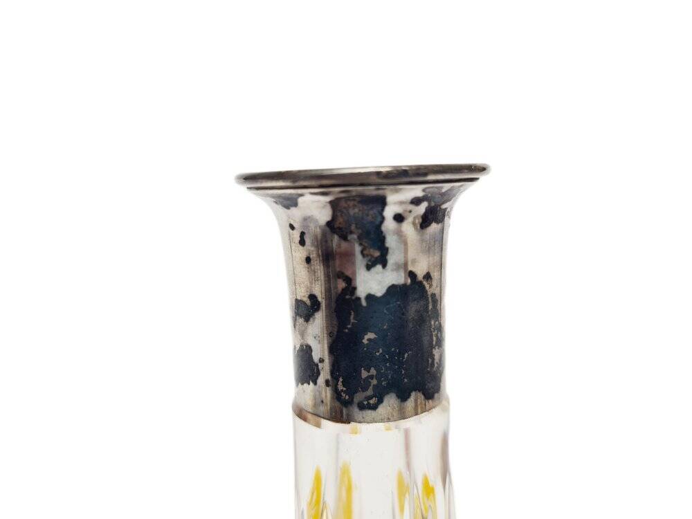Art Deco crystal silver carafe, Denmark, 1930s