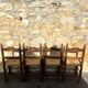 Lot de 4 chaises provençales en bois & paille