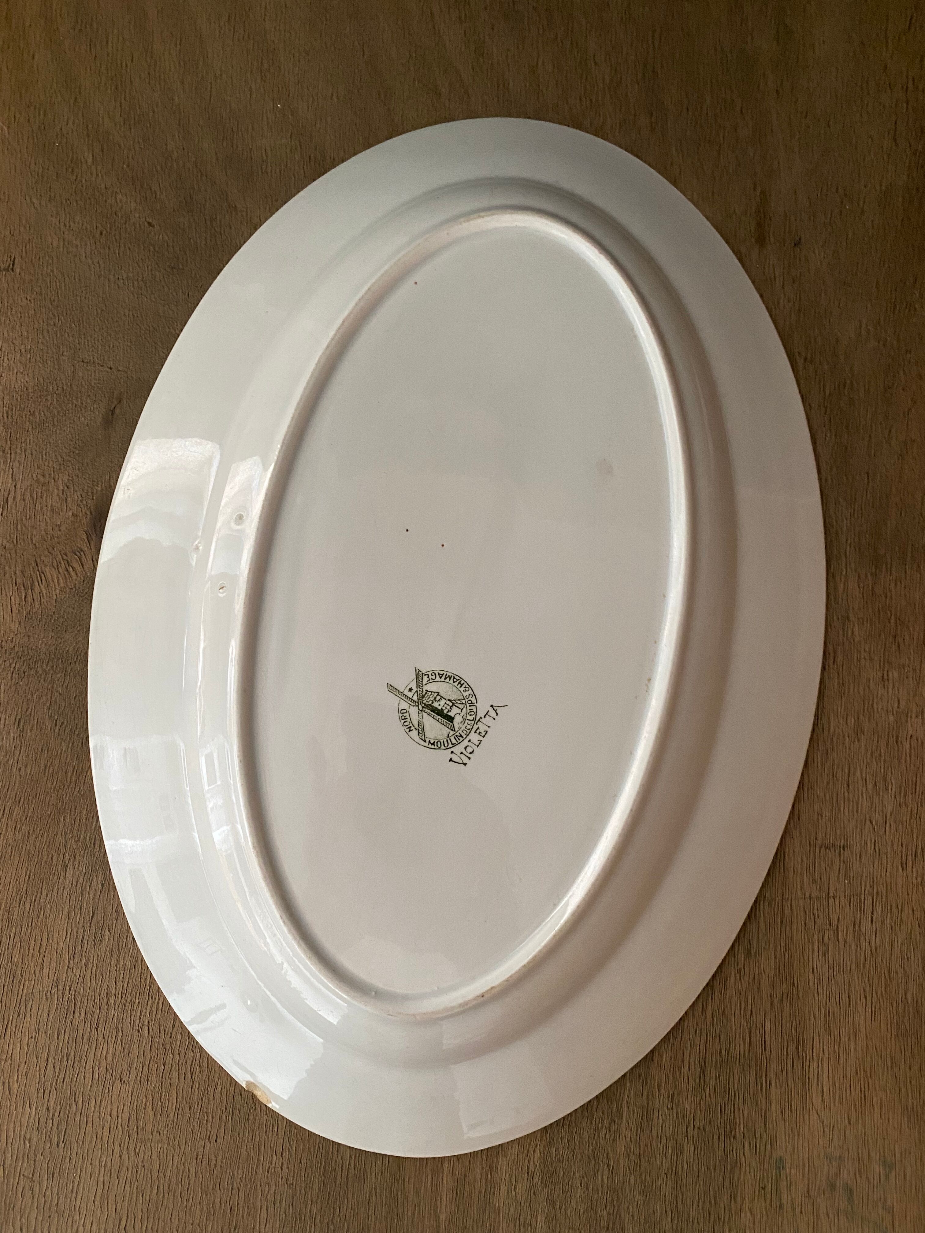 Moulin de Lou earthenware oval dish