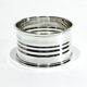 Round Silver Napkin Ring with Striped Decoration