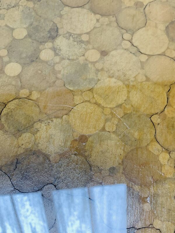 Table à repas bambou McGuire, gerbe de blé, 4 personnes, vintage