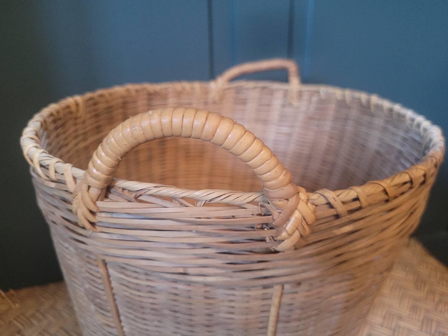 Vintage rattan basket