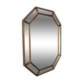 Miroir doré octogonal parclose ancien
