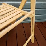Paire de chaises pliantes en bois
