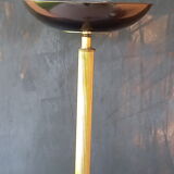 Lampadaire halogène en laiton doré années 80