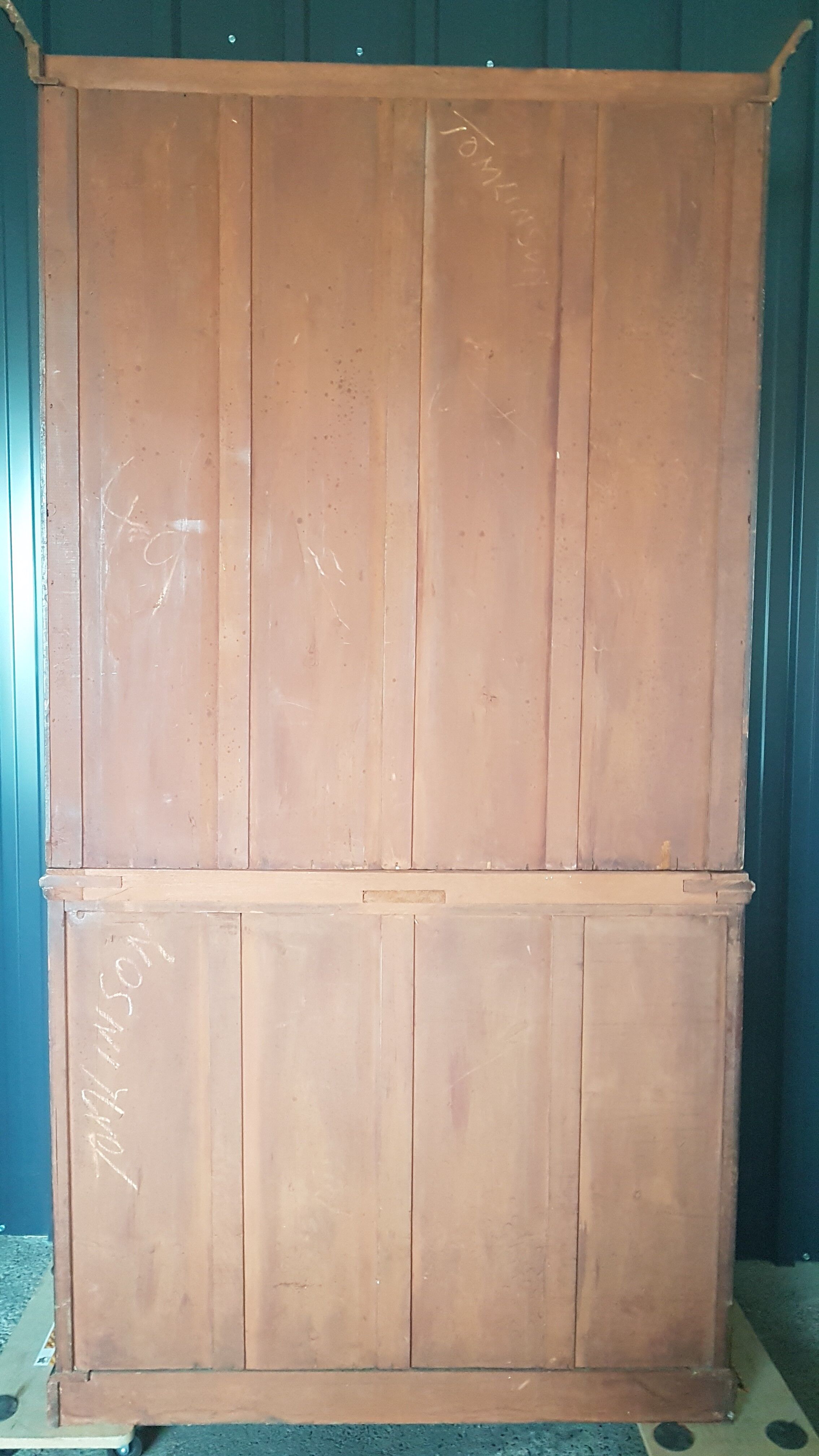 English secretary in old mahogany