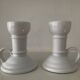 Pair of vintage cellar rat porcelain candlesticks