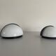 Round black metal wall lights, small and large set, by Bega, 1970s, Germany.